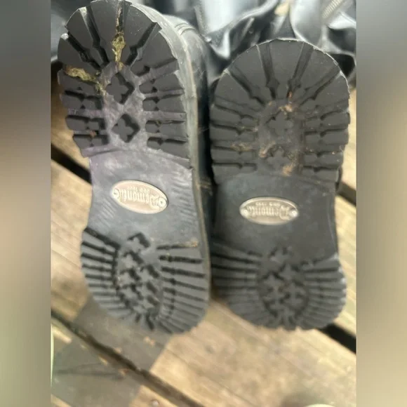 Demonia 10 moto x vegan leather zip punk boots riot-21mp - Picture 5 of 7